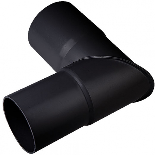 Plastmo plast 90 gr. knærør 110 mm i sort