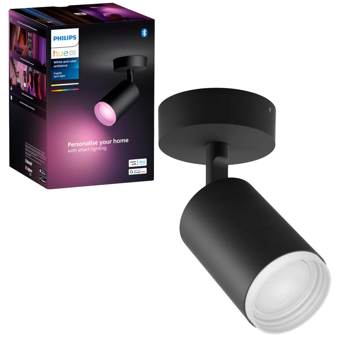 Philips Hue Fugato WCA BT Spot i sort