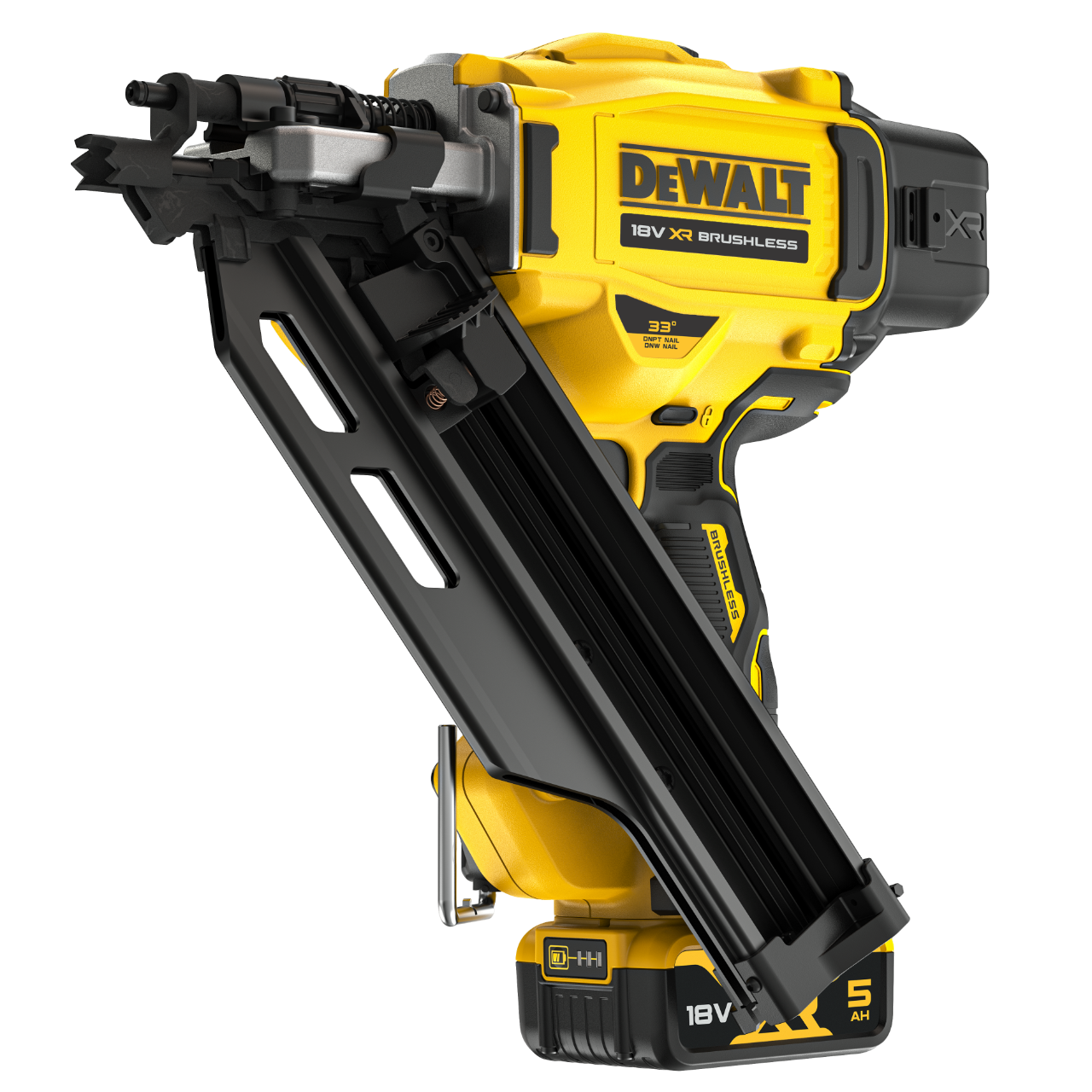 Dewalt DCN930P2-QW 18V XR Sømpistol med 2 stk. 5,0Ah batterier og lader