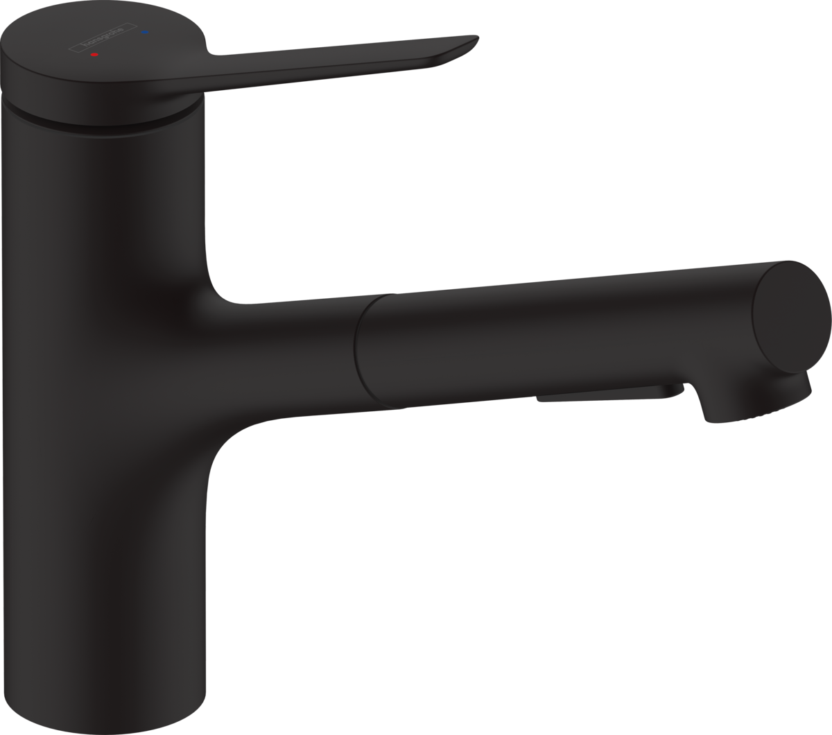 Hansgrohe Zesis M33 150, 2jet Køkkenarmatur med udtræk i mat sort