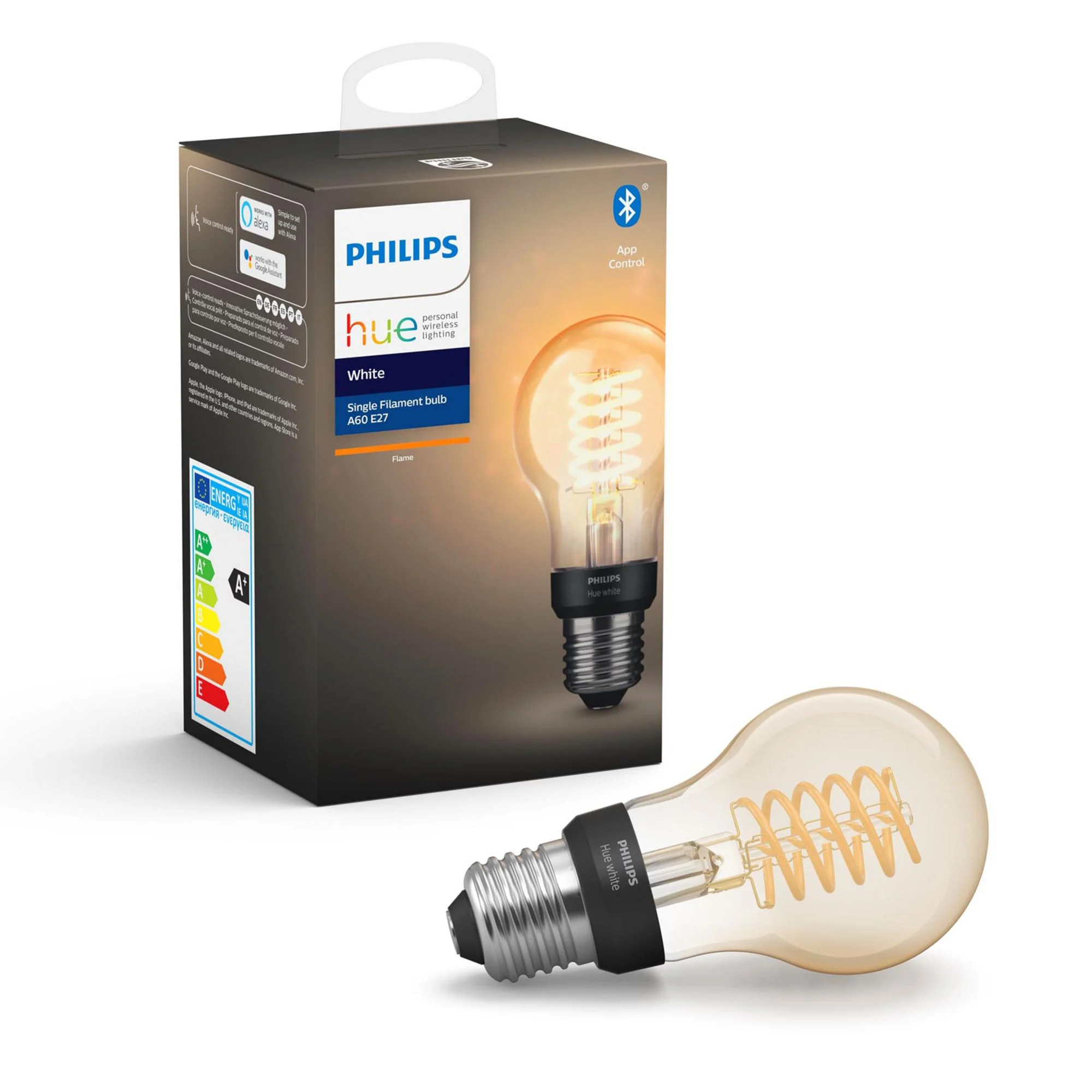 Philips Hue E27 A60 BT Filament White 550 lm pære