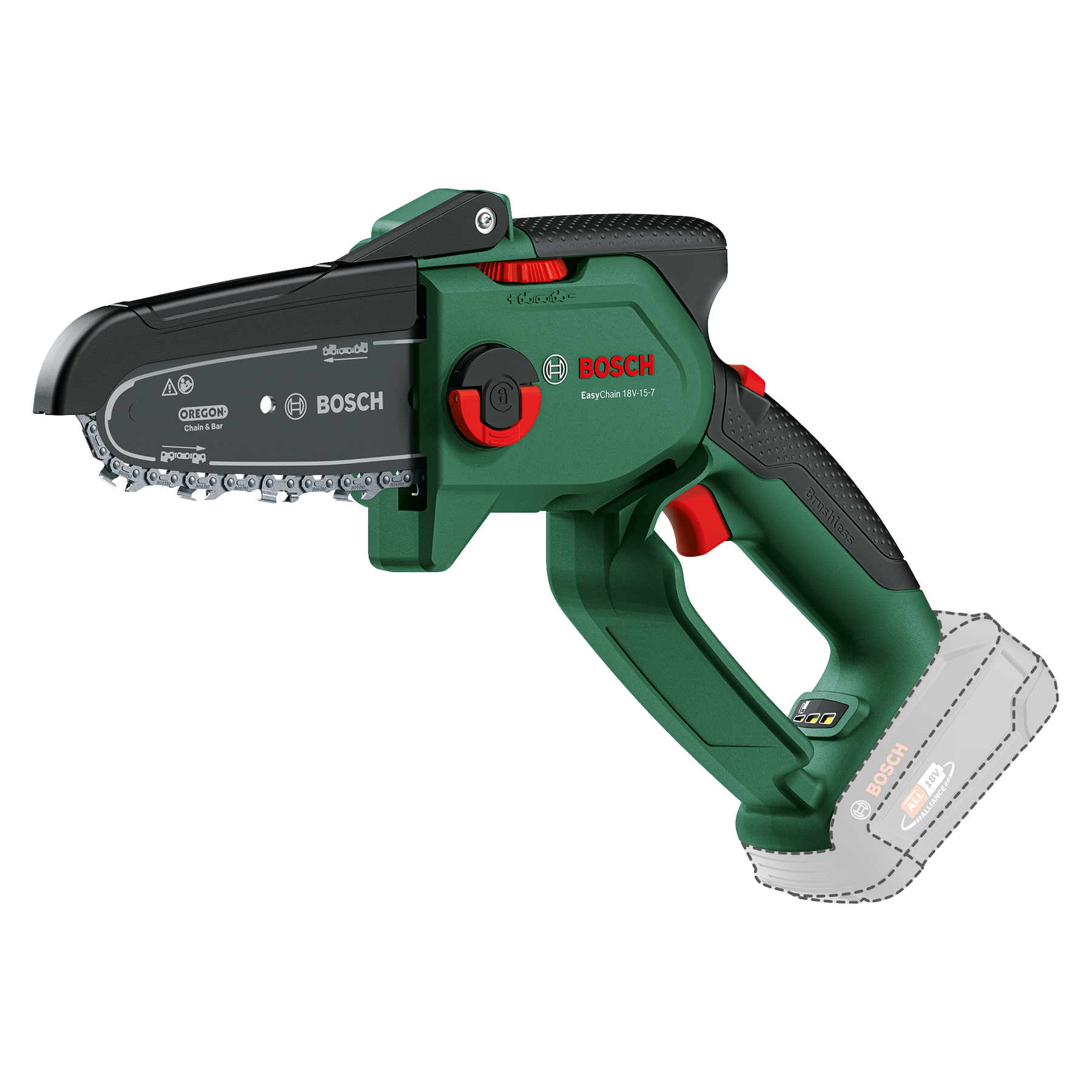 Bosch EasyChain 18V-15-7 Batteridrevet kædesav – Solo