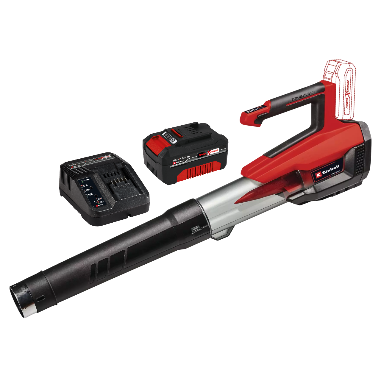 Einhell GP-LB 18/200 Li E Løvblæser med 4,0Ah batteri og lader