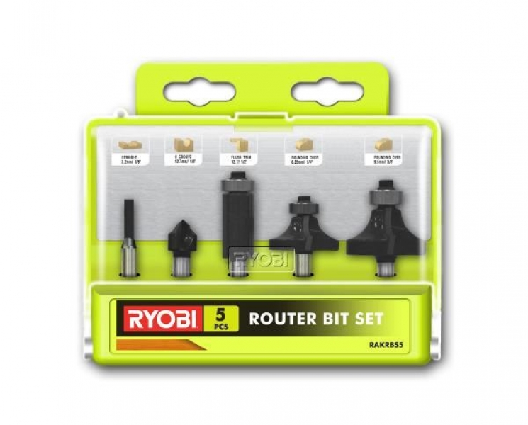 Ryobi RAKRBS5 Fræsejernssæt med 5 dele