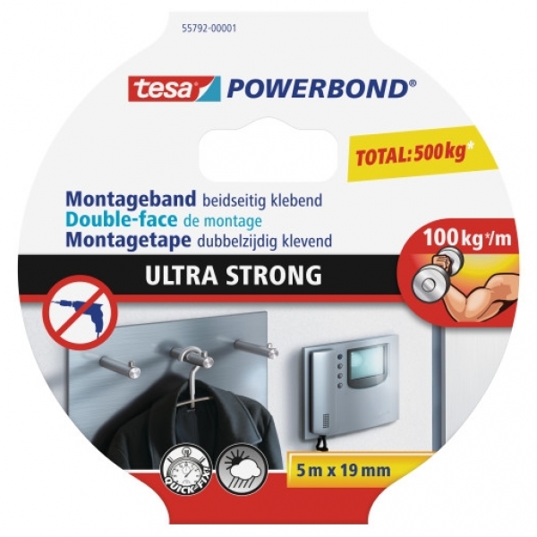 Tesa Powerbond Ultra Strong Monteringstape – 5m