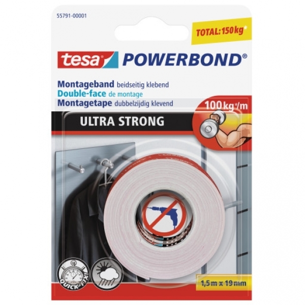Tesa Powerbond Ultra Strong Monteringstape – 1,5m
