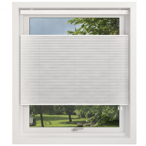 Debel Plissegardin Touch Split Hvid 100x160 cm