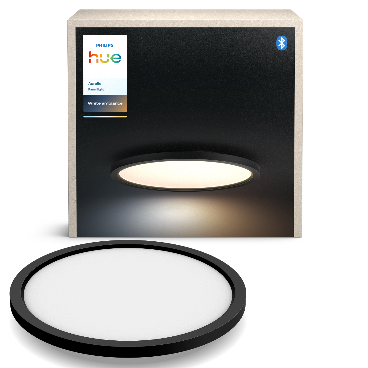 Philips Hue Aurelle WA LED panel, rundt Ø39,5 cm i sort