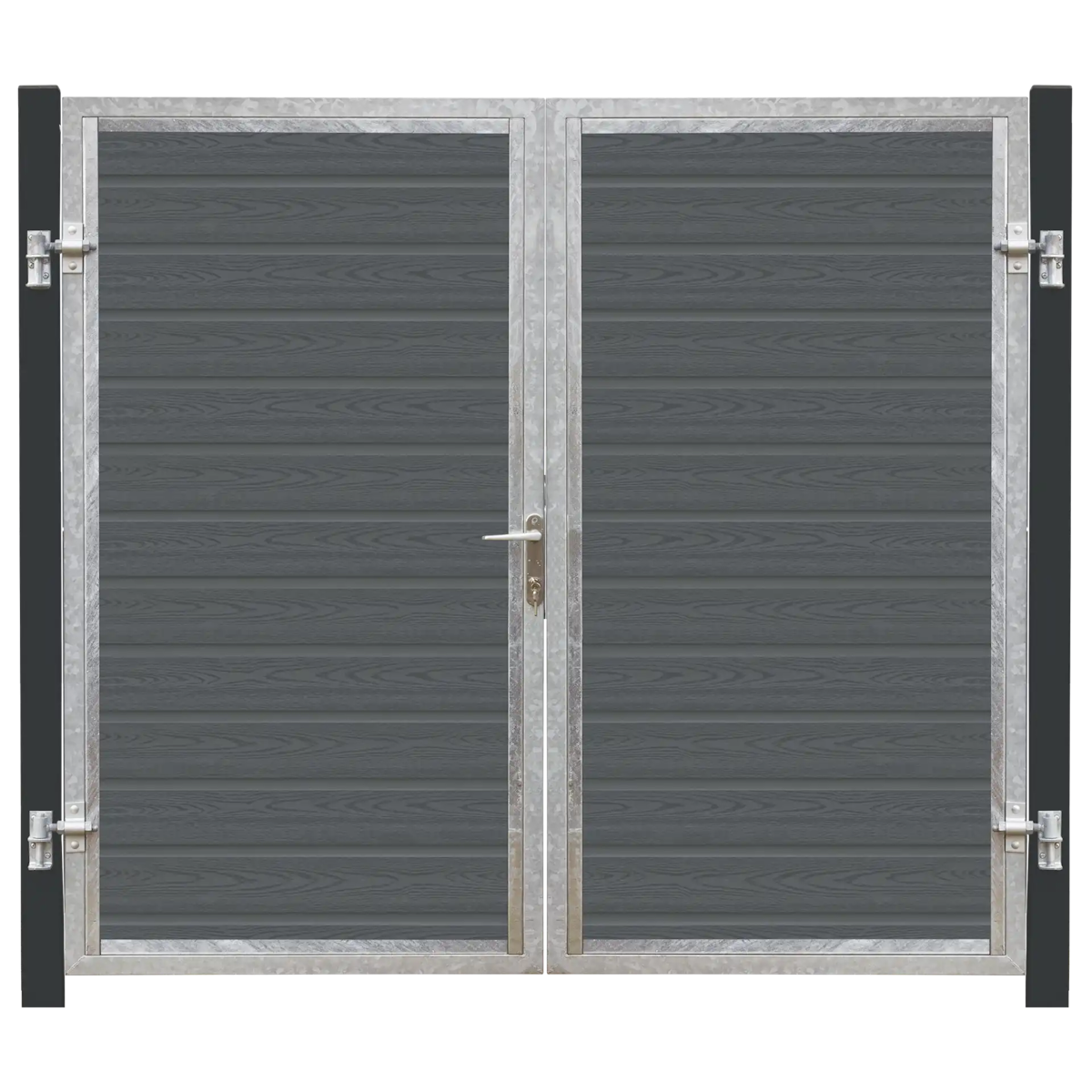 Plus Artura Komposit dobbeltlåge 213×175 cm m/gråsorte stolper til nedstøbning
