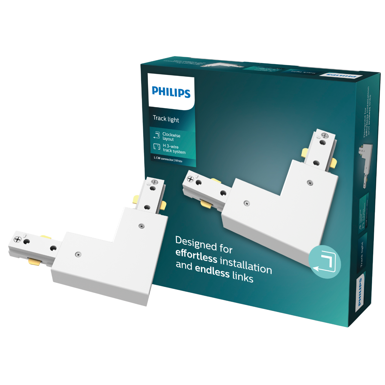 Philips EasyLink L-stik, venstre i hvid