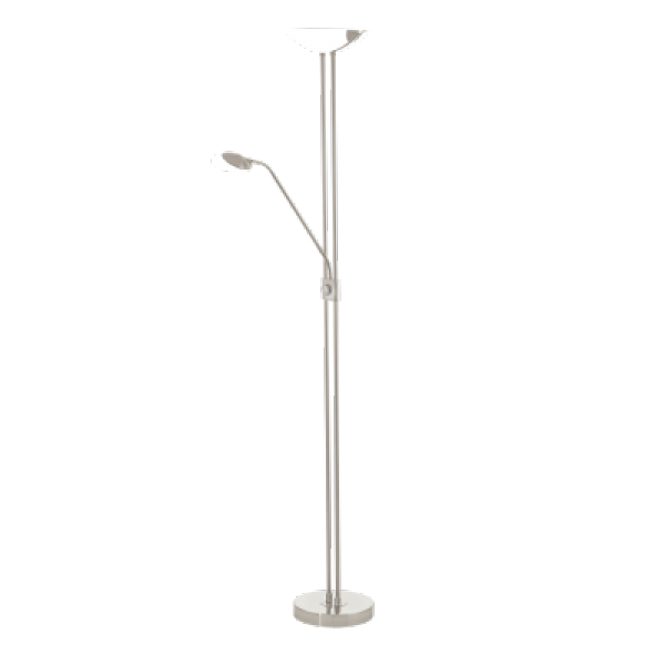 EGLO Baya LED Gulvlampe i børstet stål