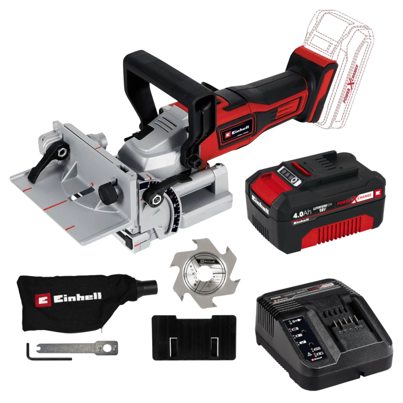 Einhell TE-BJ 18 Li Lamelfræser med 4,0Ah batteri og lader