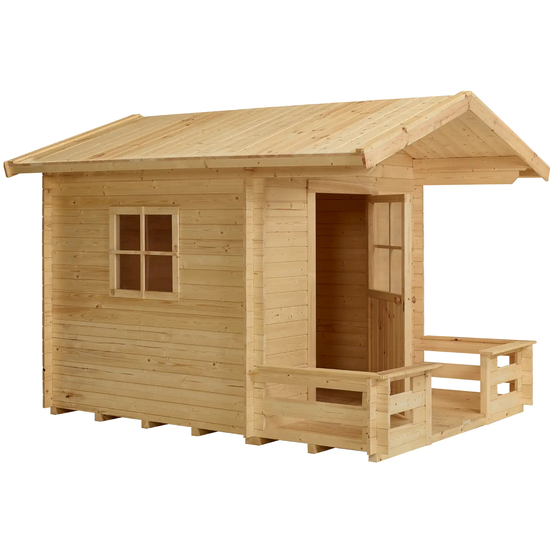 Plus Legehus 182×161 cm + 72 cm terrasse ubehandlet - inkl. tagpap