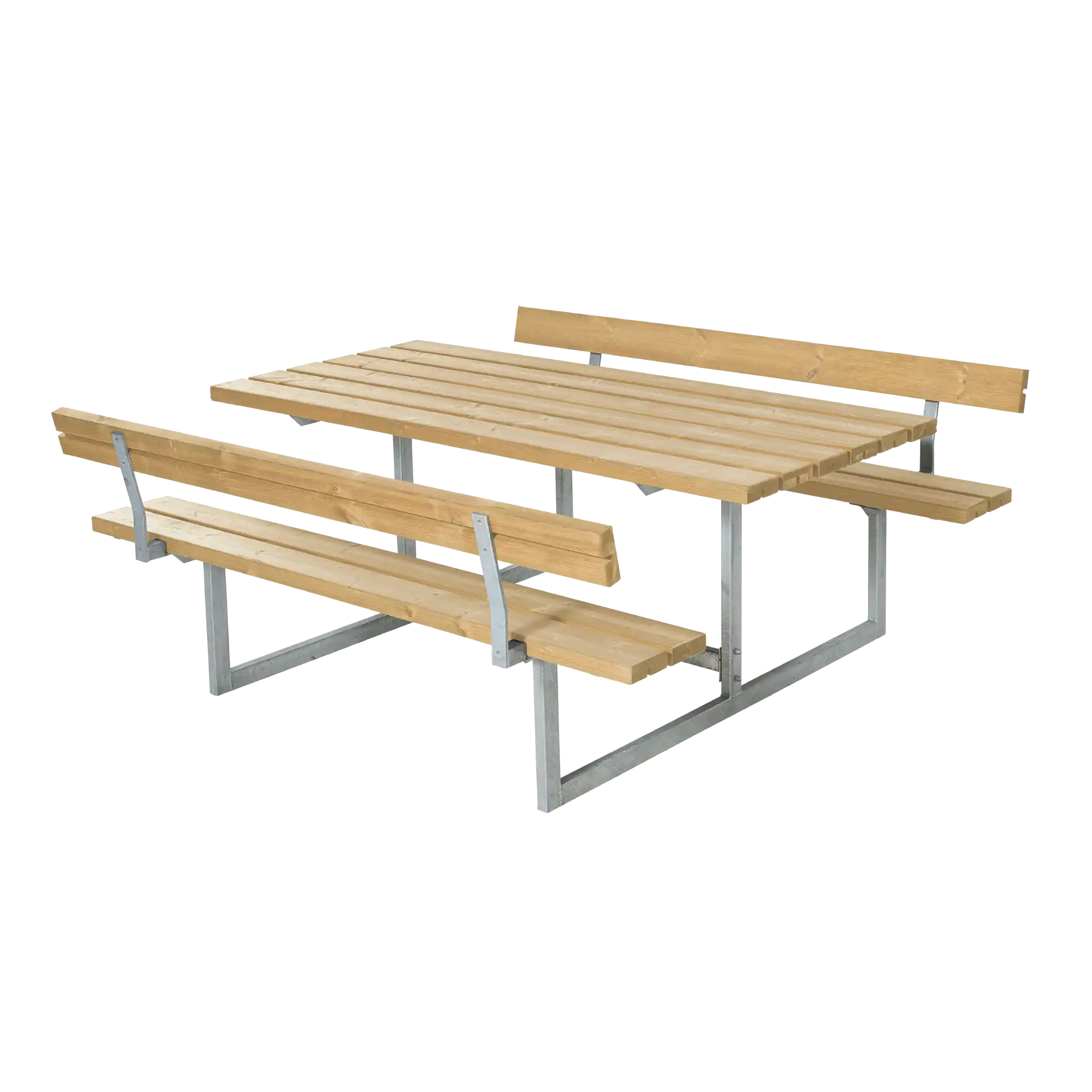 Plus Basic Bord/Bænkesæt m/2 ryglæn 177 cm i Gyldenbrun ThermoWood