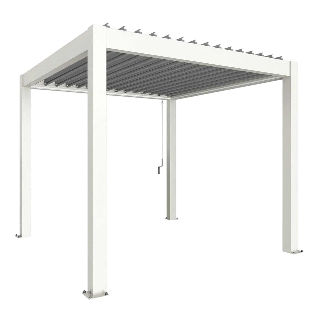 Biohort Str. 3×3 Pergola i hvid/sølv metallic