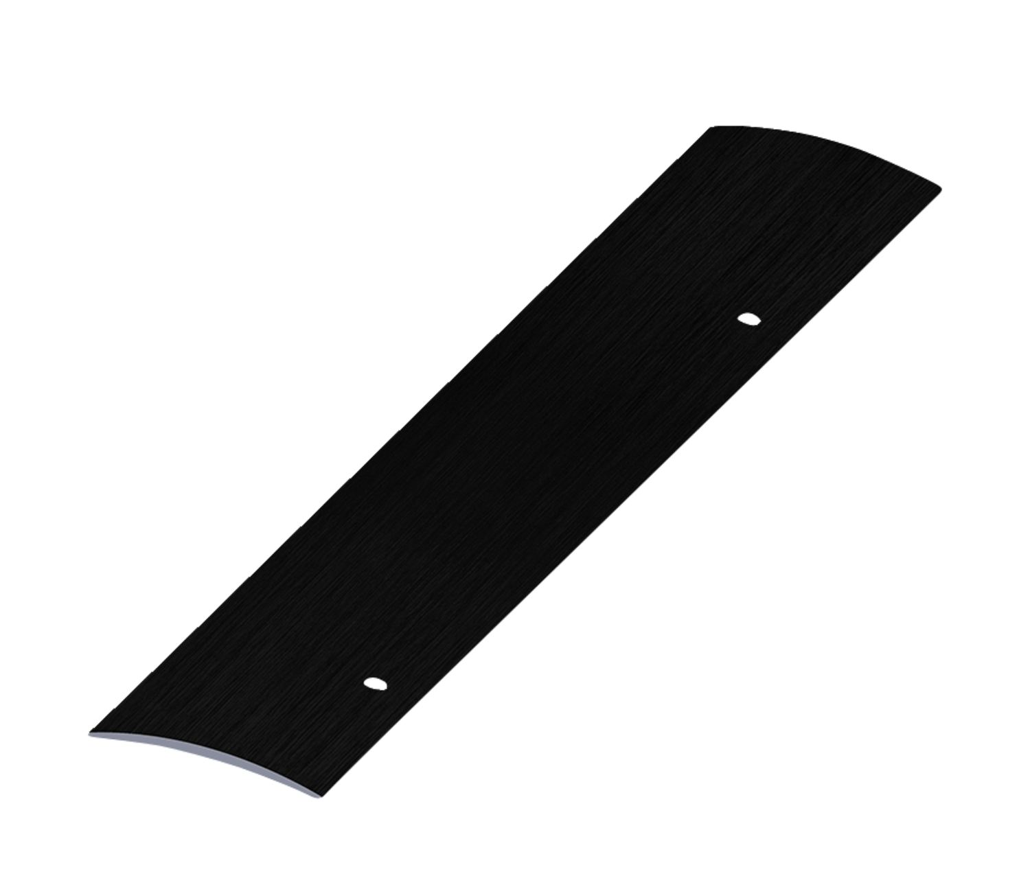 Roliba Tæppeovergang sidehullet 40x5 mm alu sort 1m