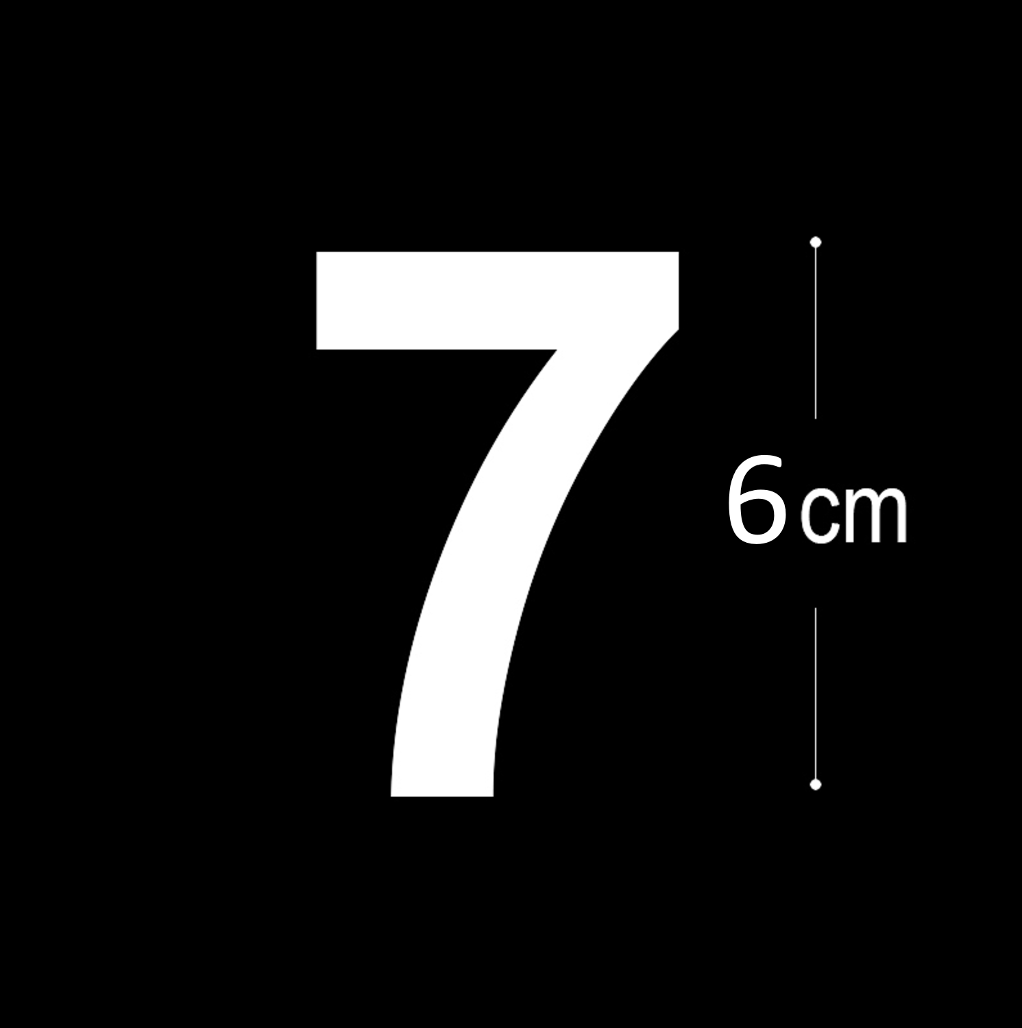 Allux Folietal nr. 7 i hvid 6 cm