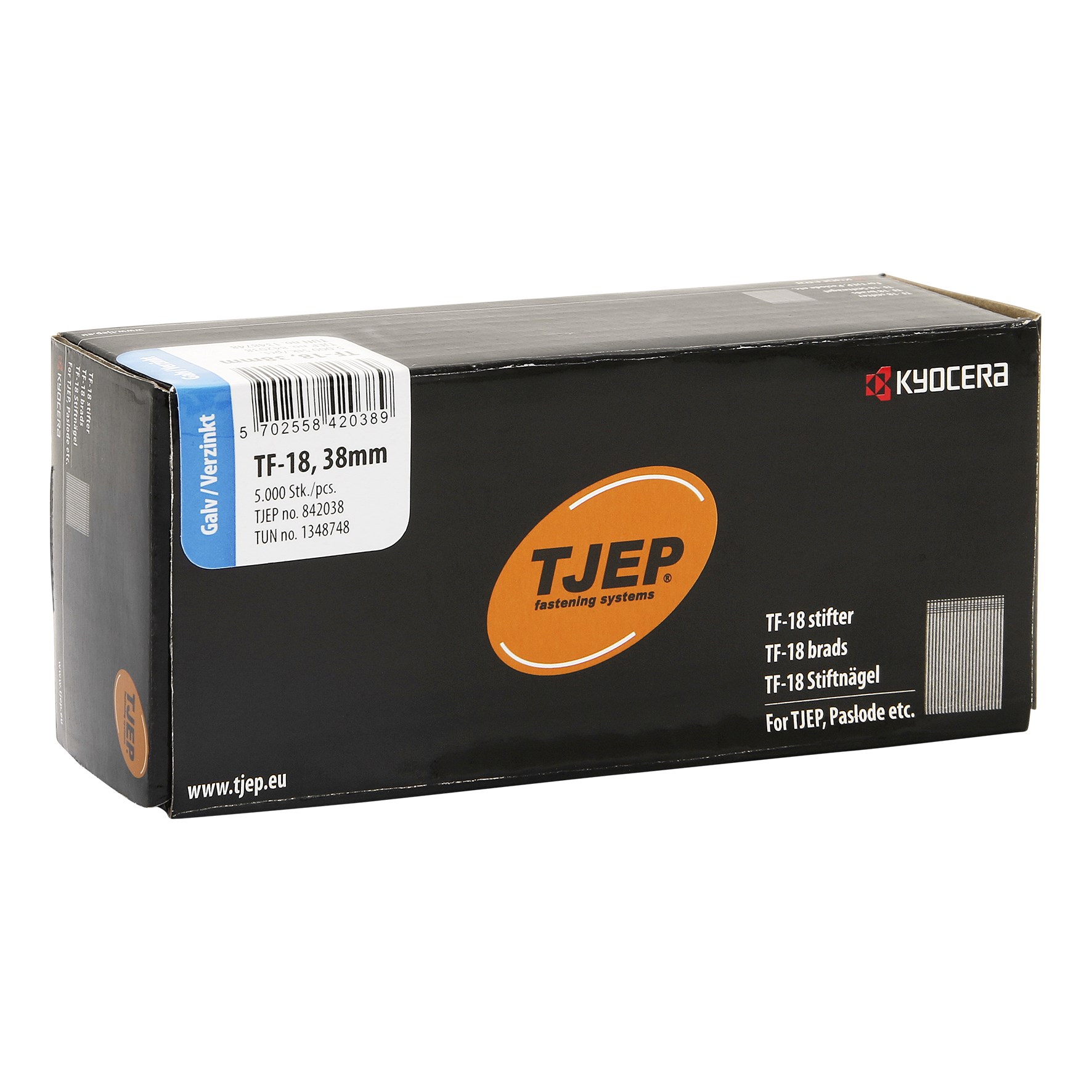 TJEP TF-18 Stifter 38 mm - 5000 stk.