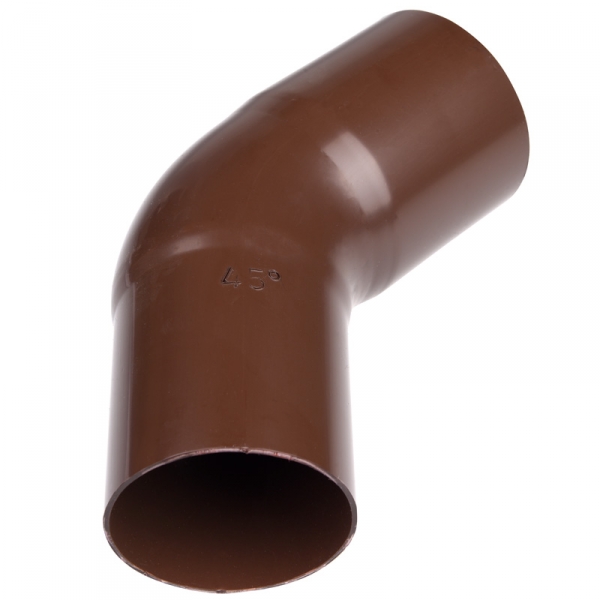 Plastmo plast 45 gr. bøjning 110 mm i brun