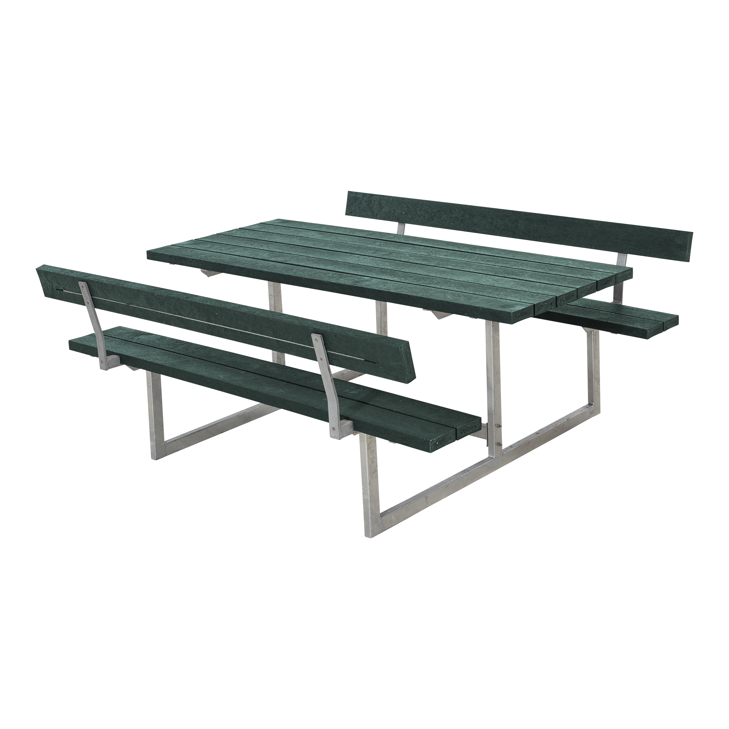 Plus Basic Bord/Bænkesæt m/2 ryglæn 177 cm - Grøn ReTex