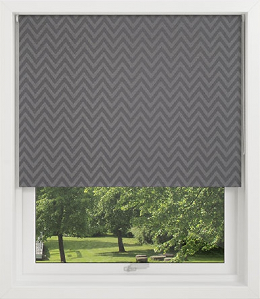 Debel Zig Zag Rullegardin med mørklægning i grå – 100x175 cm