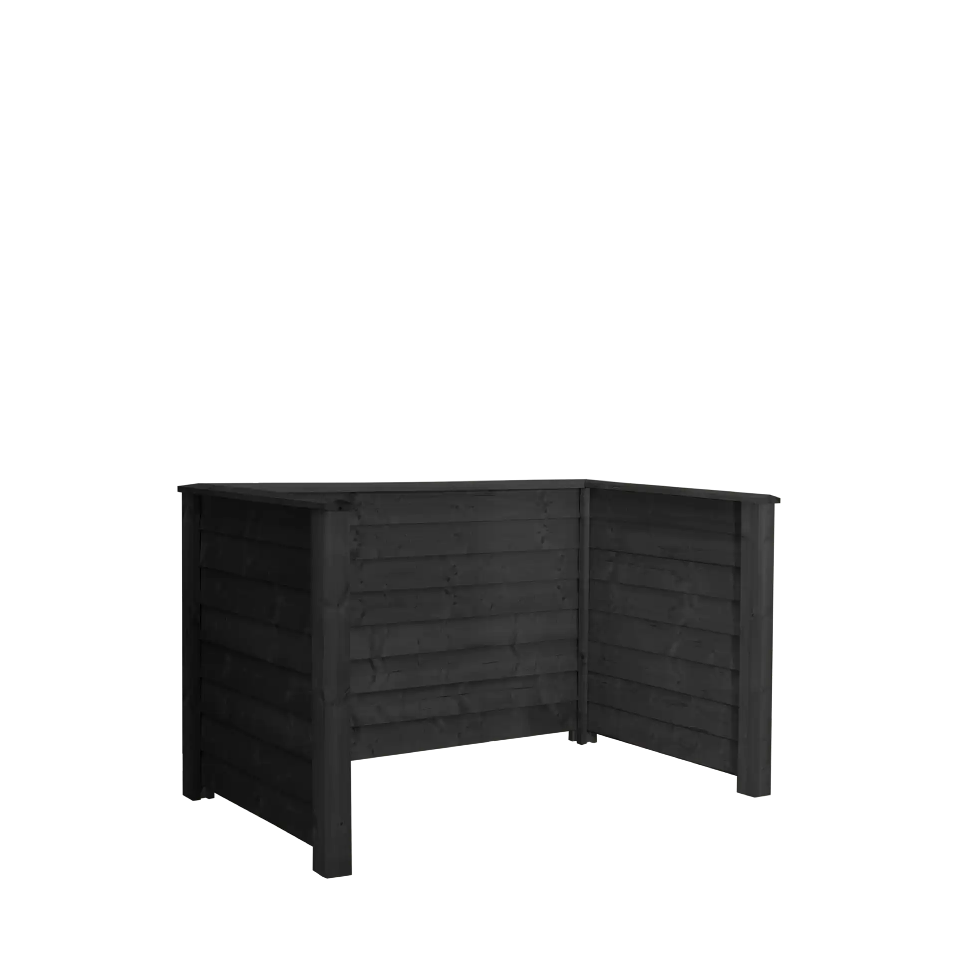 Plus Klink Profil Renovationsskjul med træstolper til nedgravning 194x97x108 cm - Sort
