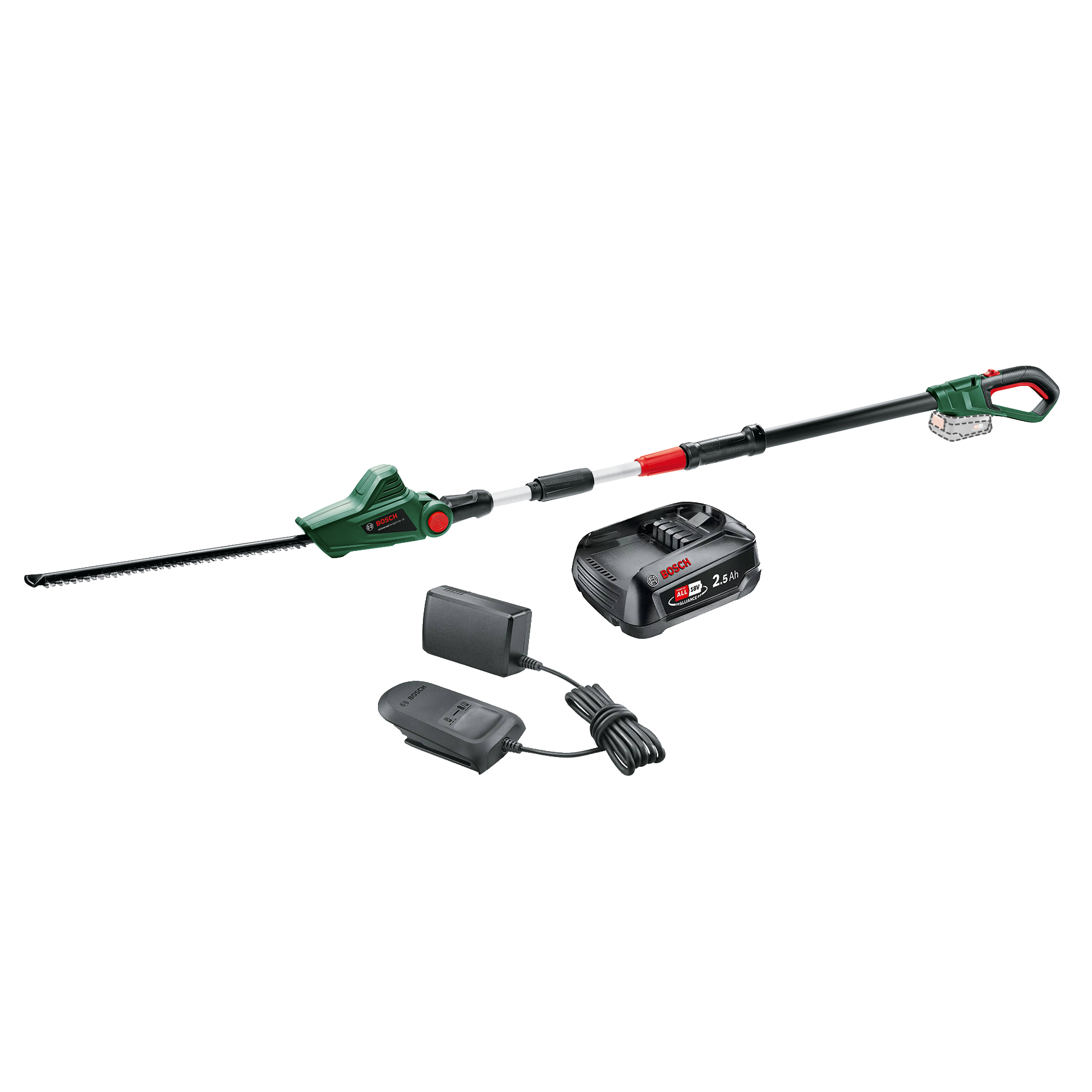 Bosch UniversalHedgePole 18V Stanghækkeklipper med 2,5Ah batteri og lader