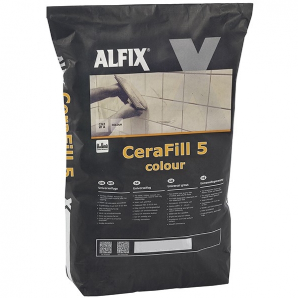 Alfix CeraFill 5 colour Flisefuge – Lysegrå 5 kg