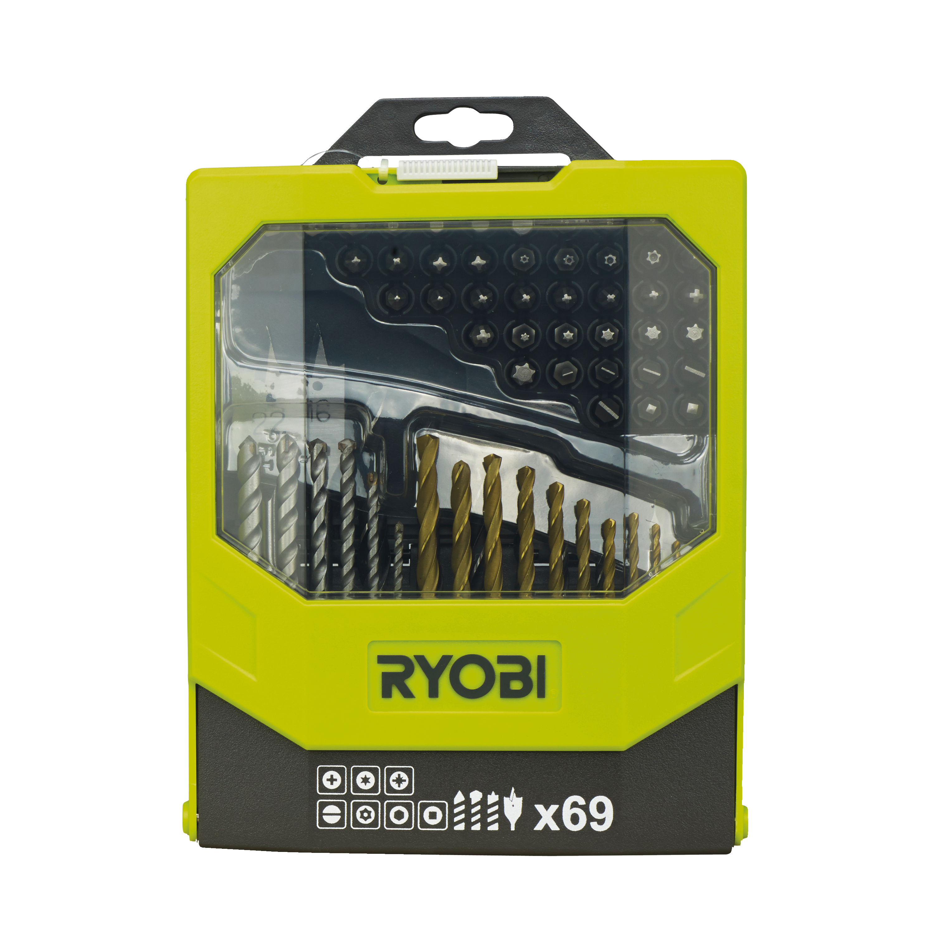 Ryobi RAK69MIX Bor- og bitssæt med 69 dele