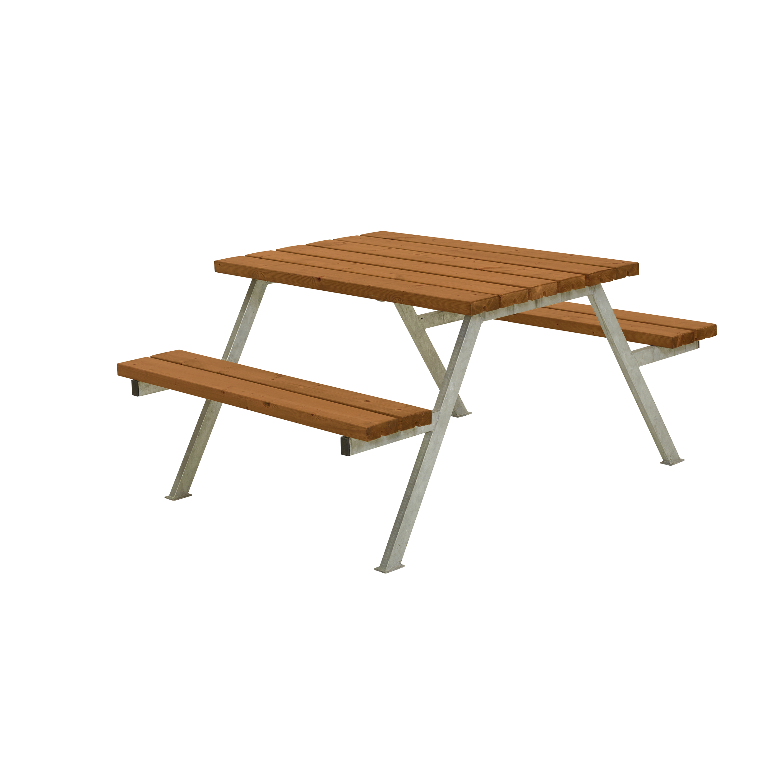 Plus Alpha Bord/Bænkesæt 118 cm - Grundmalet Teak