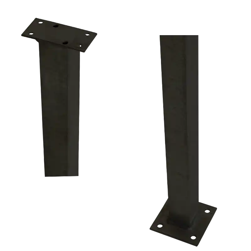 Plus Stålstolpe m/fod til håndliste i sort 4,5×4,5×103,3 cm