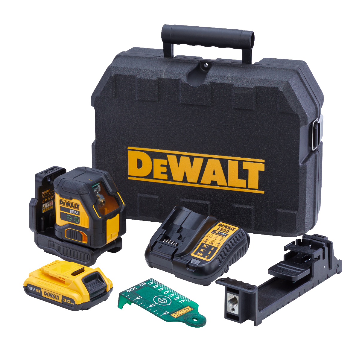 DeWALT DCLE34021D1-QW 18V XR Krydslinjelaser med batteri og lader