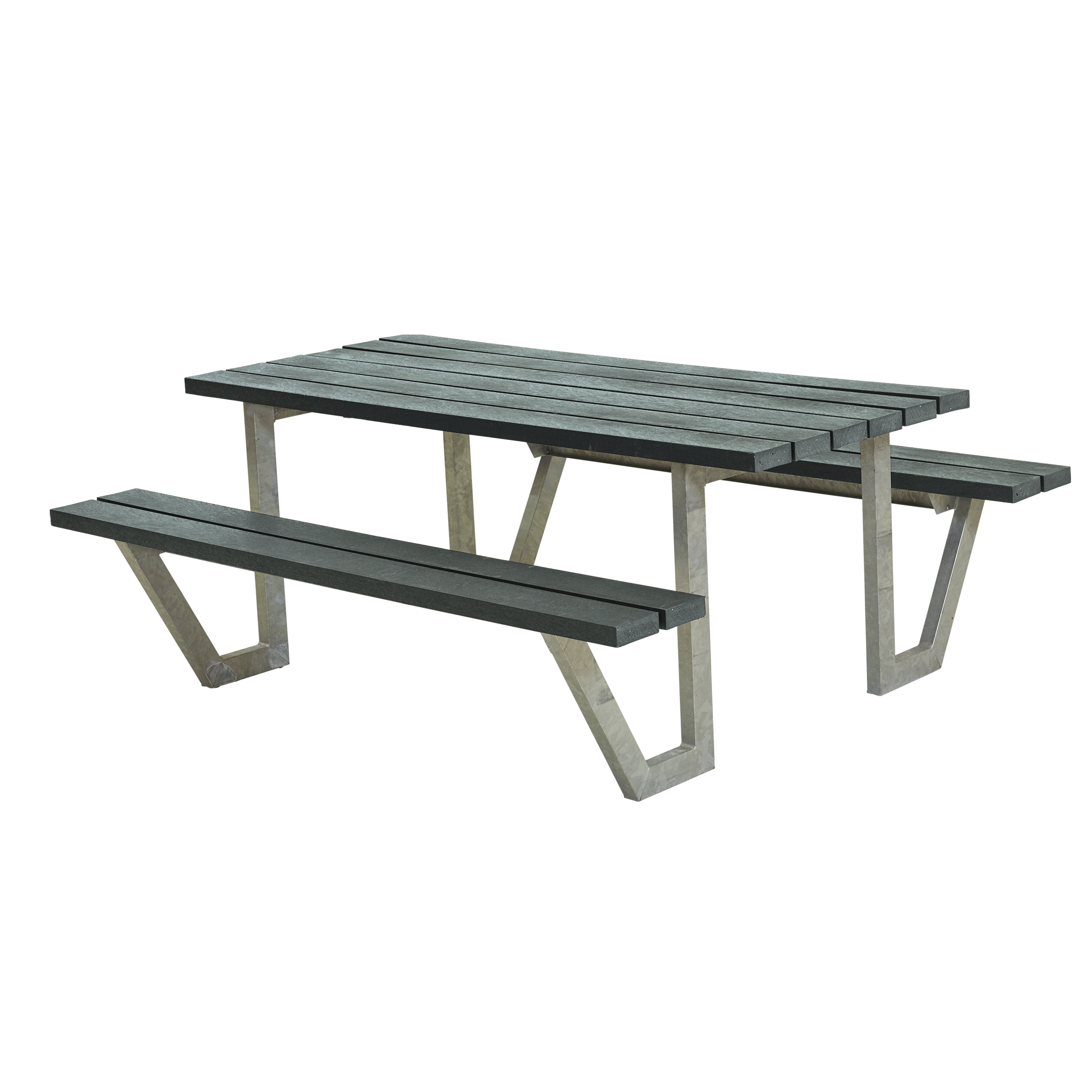 Plus Wega Bord/Bænkesæt 177 cm - Grå ReTex