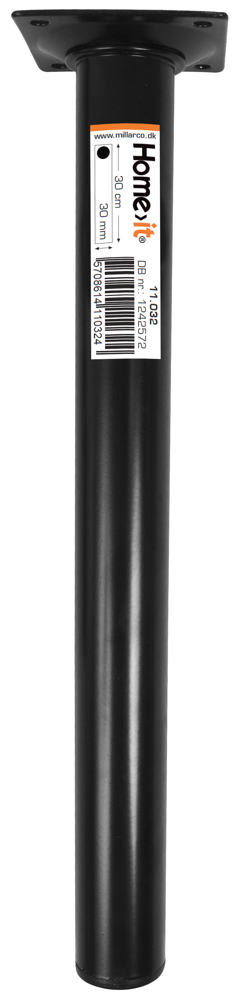 Home>it Bordben rundt i sort 30 cm