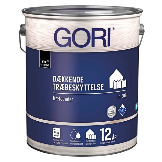Gori 606 Dækkende Træbeskyttelse i RAL 7016 5 liter