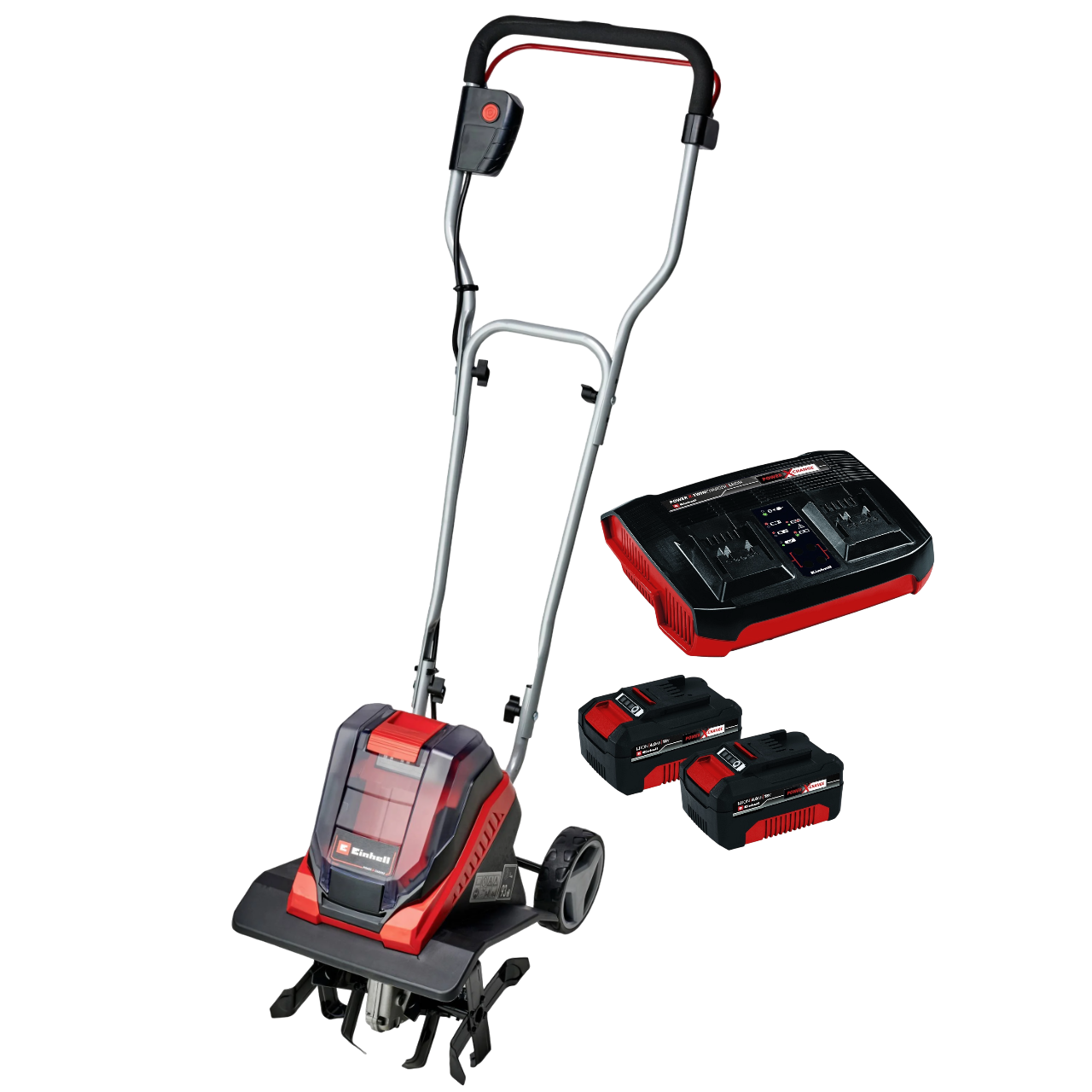 Einhell GE-CR 30 Li 2x18V Havefræser med 2 stk. 4,0Ah batteri og dobbelt oplader