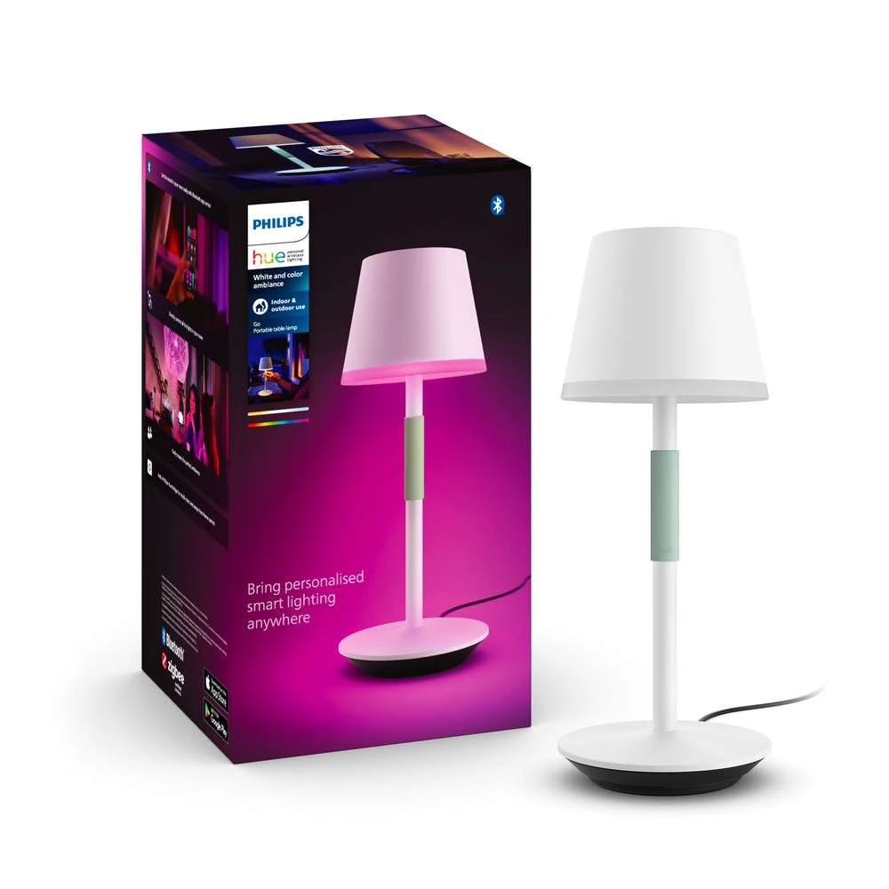 Philips Hue Go WCA Bærbar bordlampe i hvid