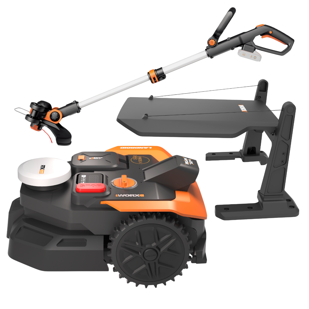 Worx WR304E.1 Vision Cloud AI RTK 400 Robotplæneklipper inkl. garage og græstrimmer