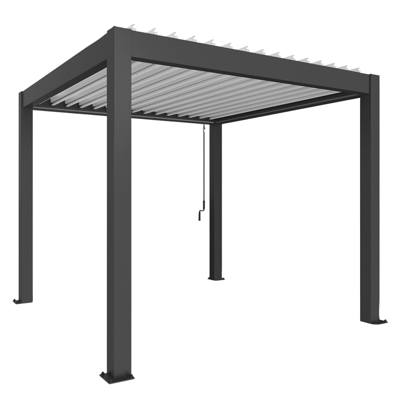 Biohort Str. 3×3 Pergola i mørkegrå metallic/hvid