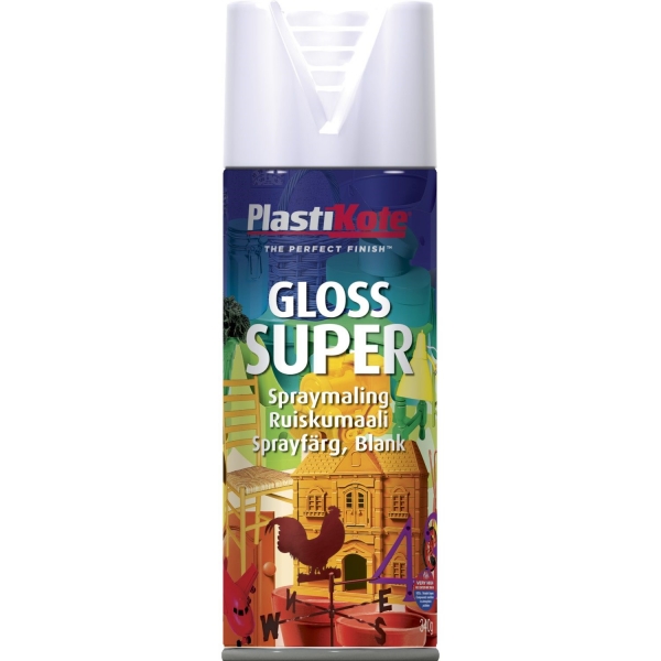 Plasti-Kote PK Super RAL9010 - Hvid Blank