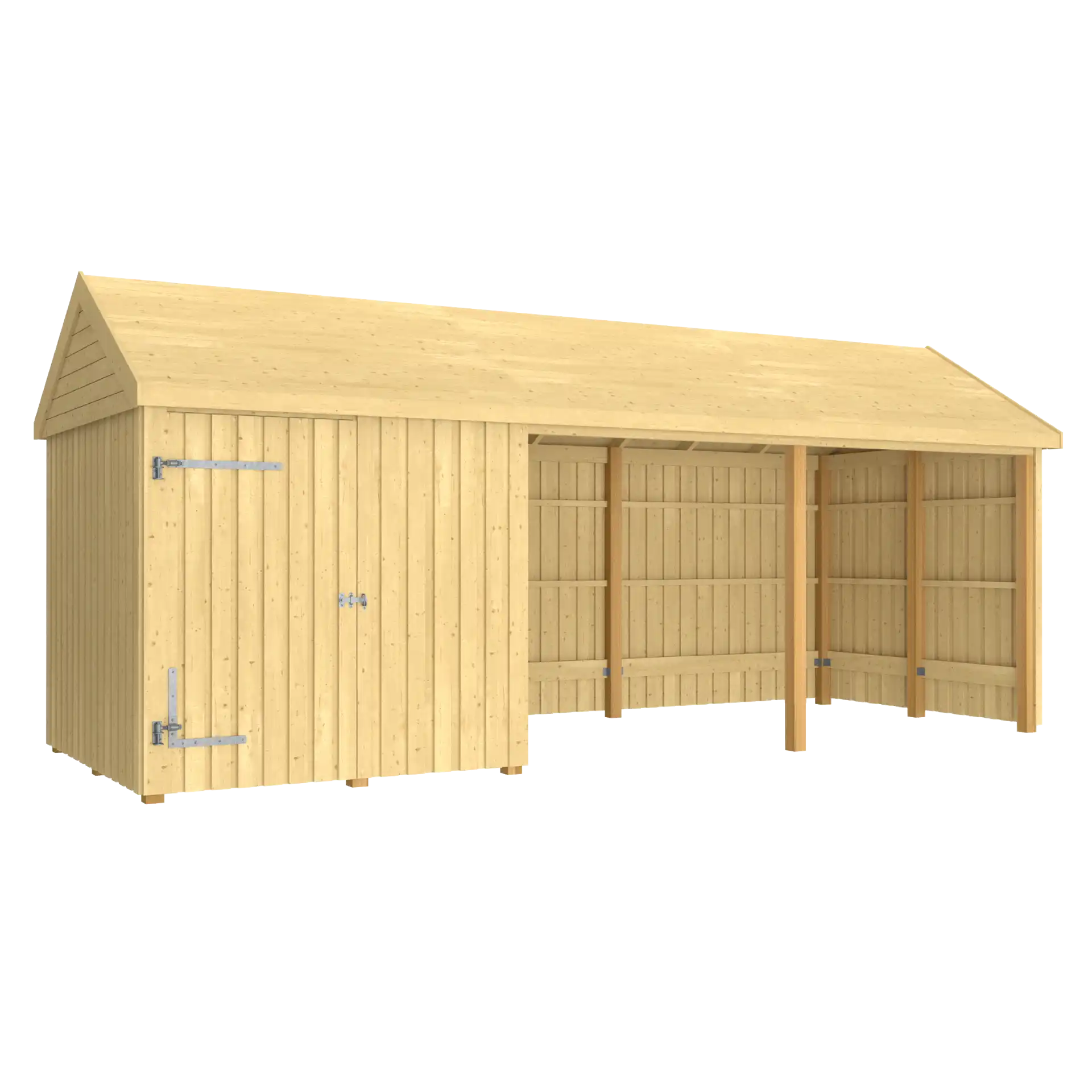 Plus Classic Multi Havehus 14,5 m² 3 moduler m/enkeltdør og åben front