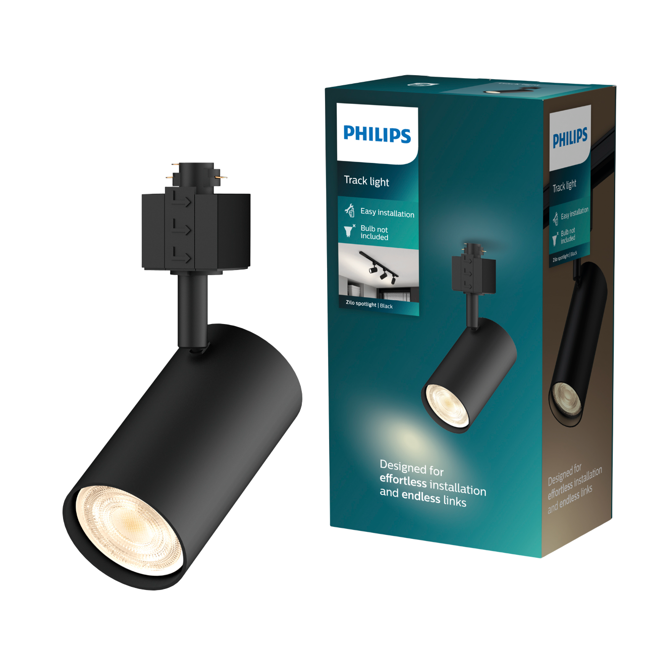 Philips EasyLink Zilo Spotlampe i sort