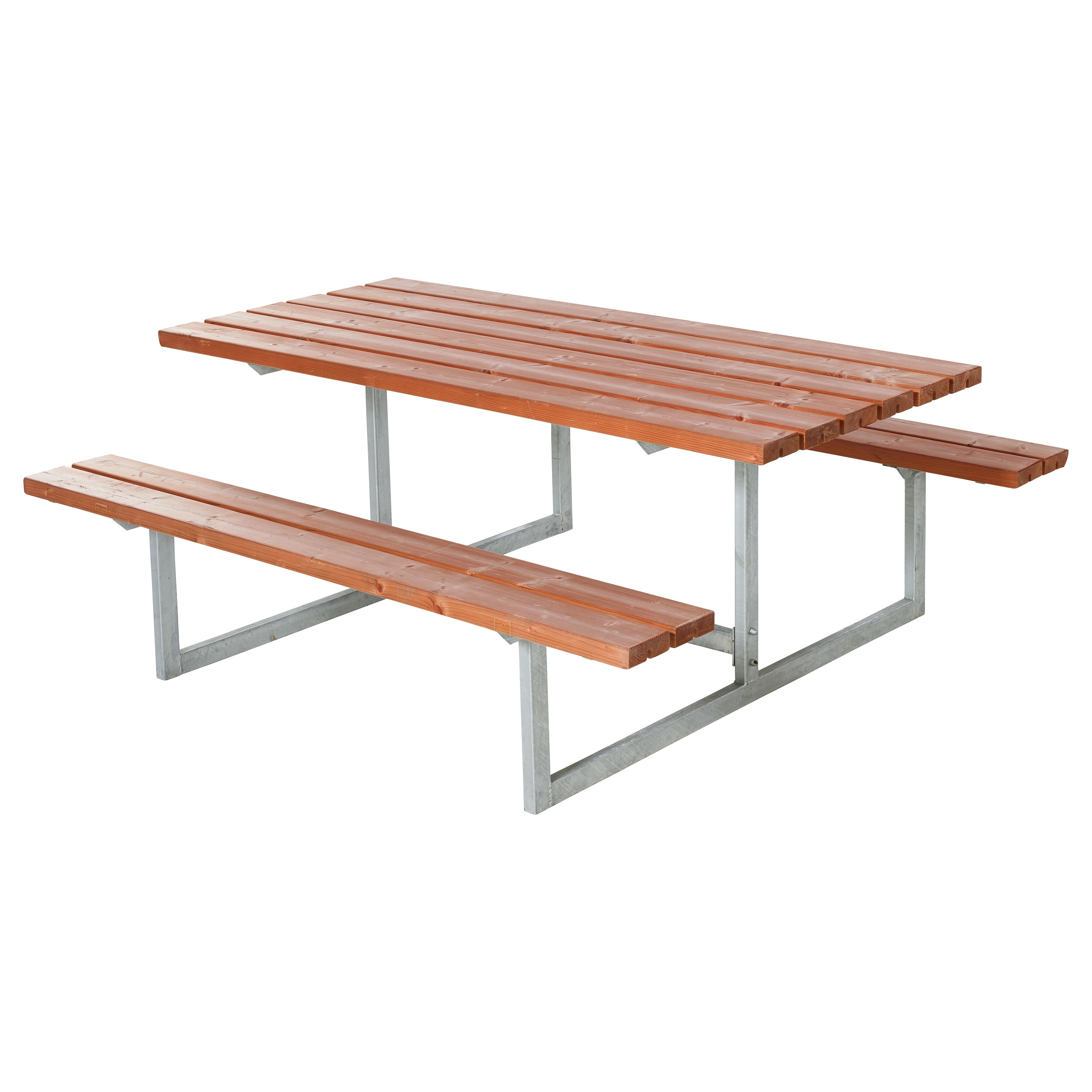 Plus Basic Bord/Bænkesæt 177 cm - Grundmalet Teak