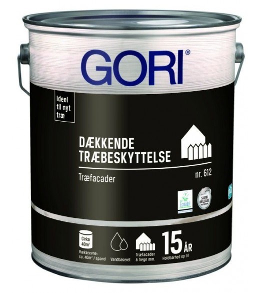 GORI Dækkende Træbeskyttelse 612 Kulsort – 5L