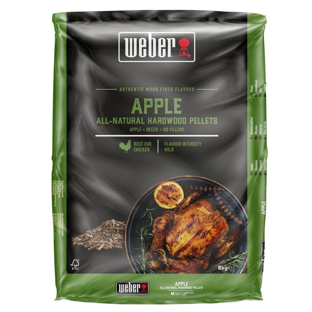 Weber Æble Træpiller 8 kg