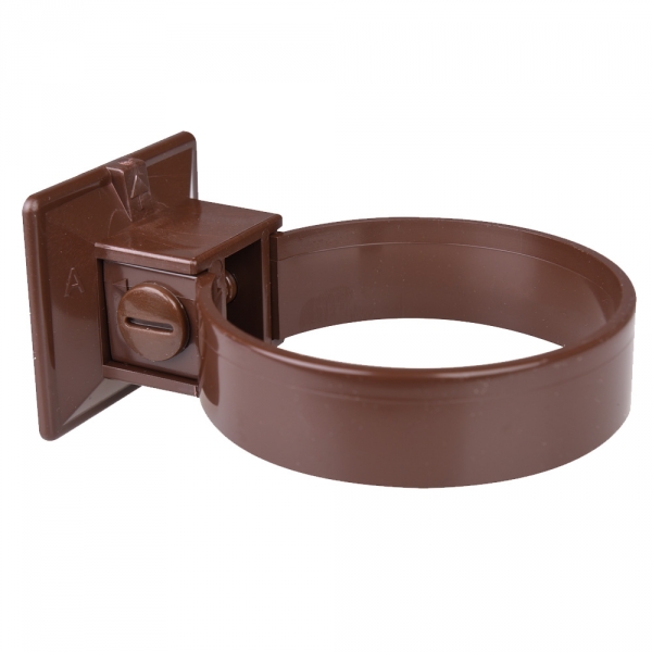 Plastmo plastrørholder 110 mm i brun