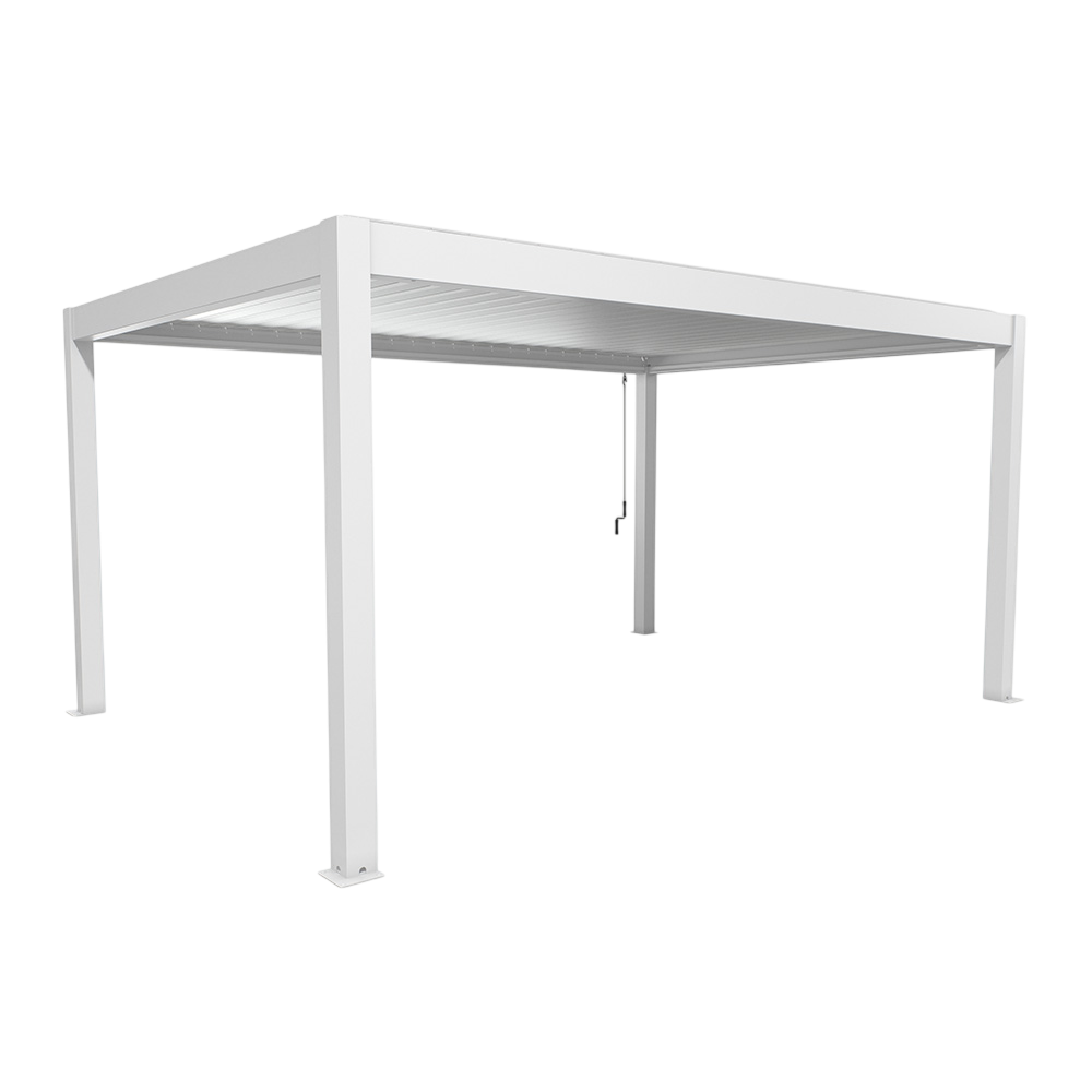 Biohort Str. 5×3,5 Pergola i hvid/sølv metallic