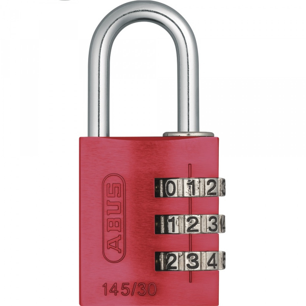 Abus 145 kodelås 30 mm - rød