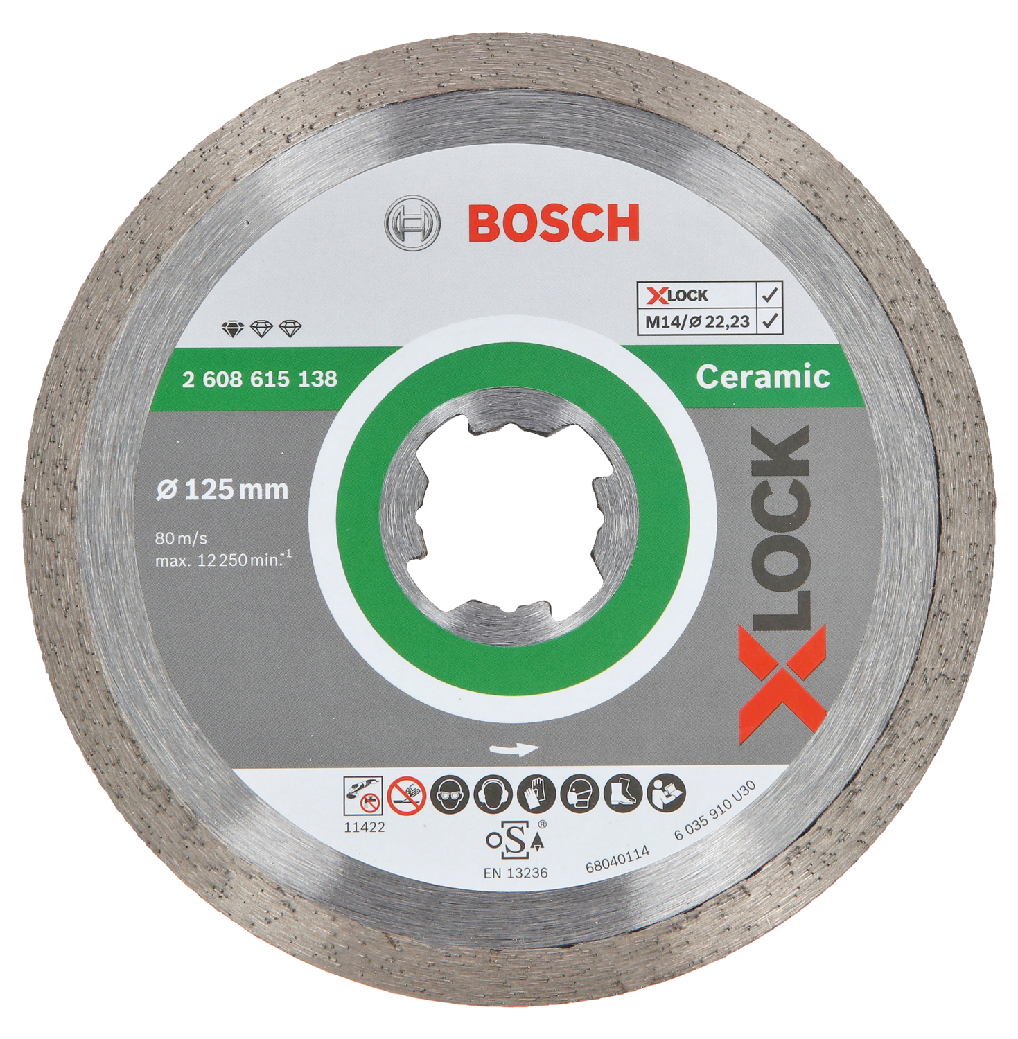 Bosch Diamantskive X-Lock Std Ceramic 125Xmm