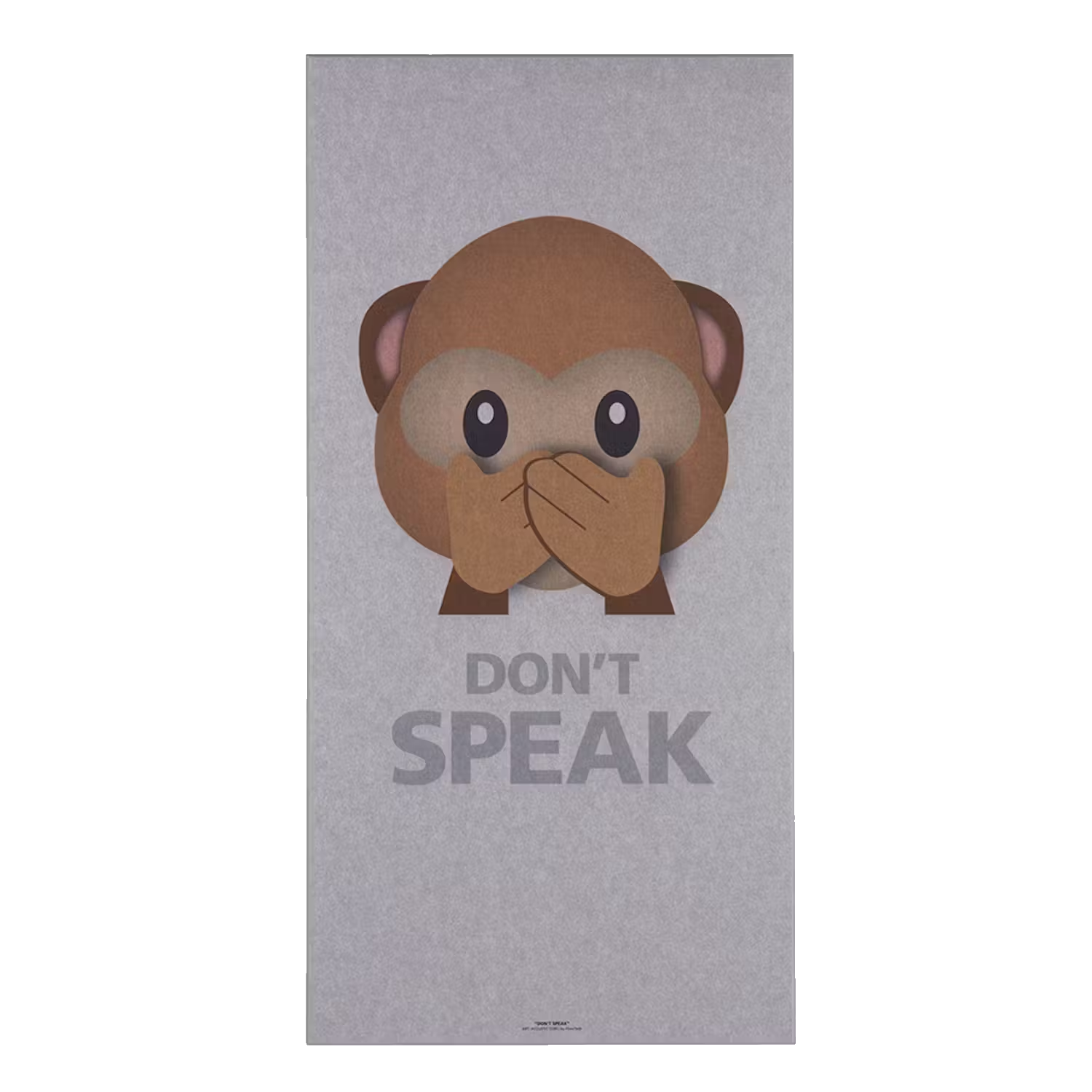 Art Acoustic Akustikbillede Abe Don’t Speak i lys grå 9×600×1200 mm